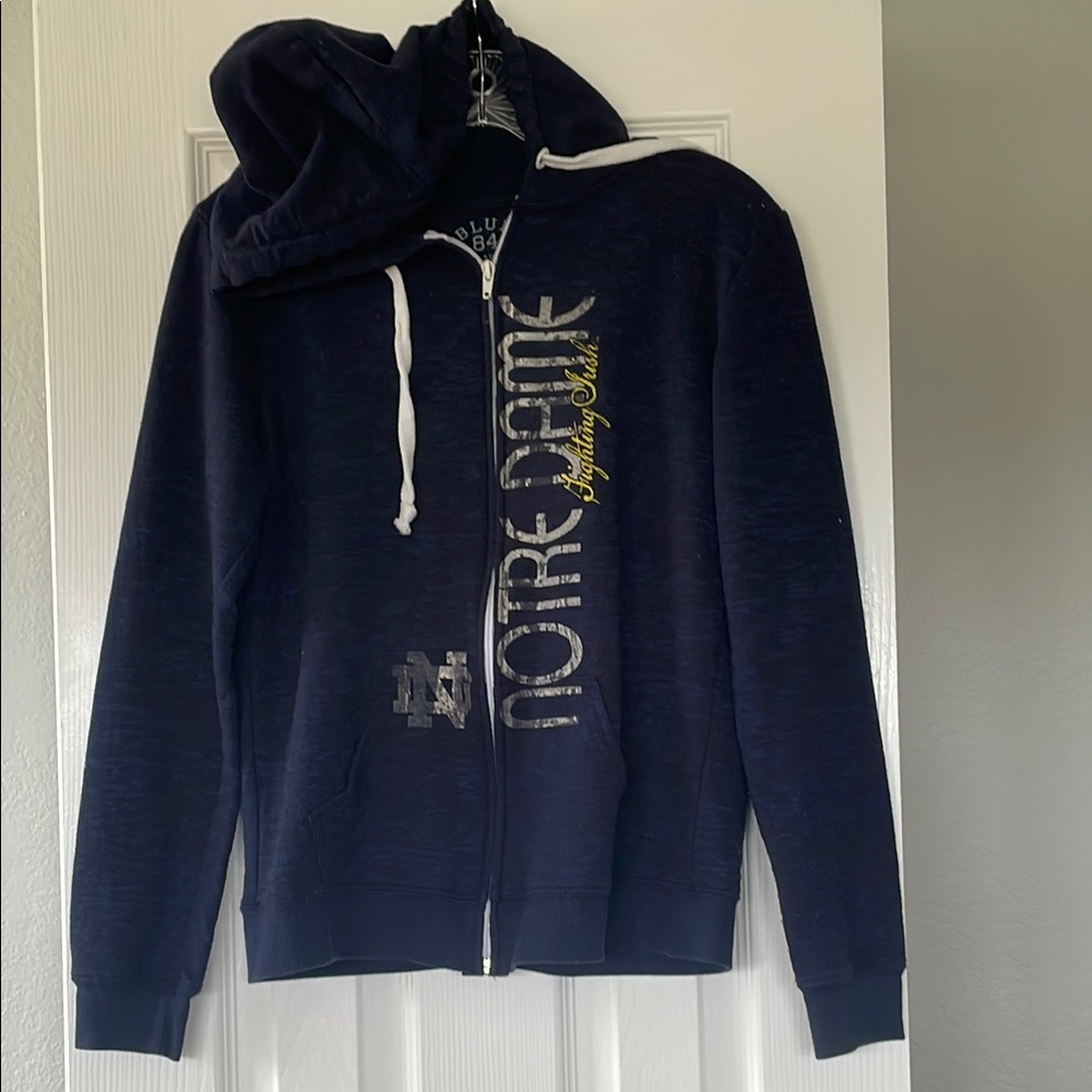 Blue 84 Blue and White  Notre Dame Fighting Irish Athletic Hoodie